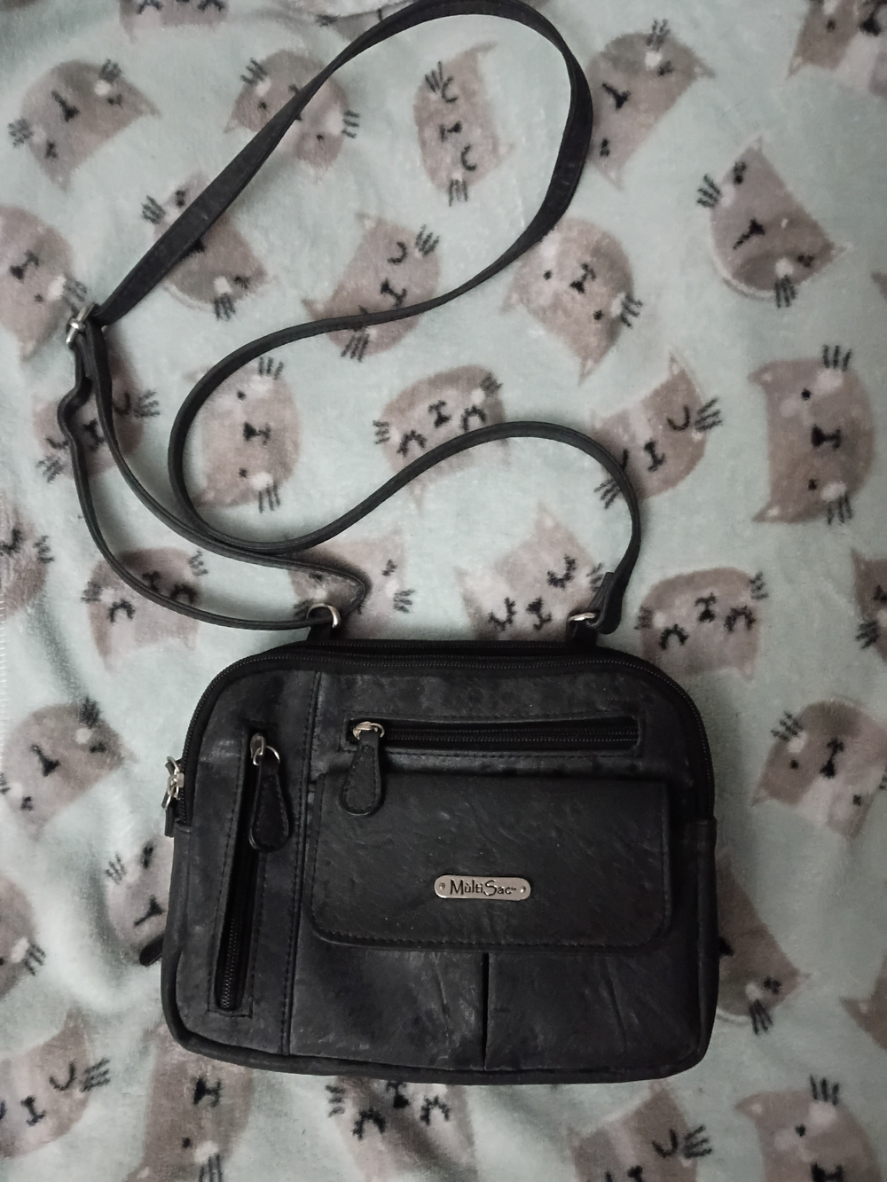 Black Shoulder/Crossbody Bag By MultiSac
